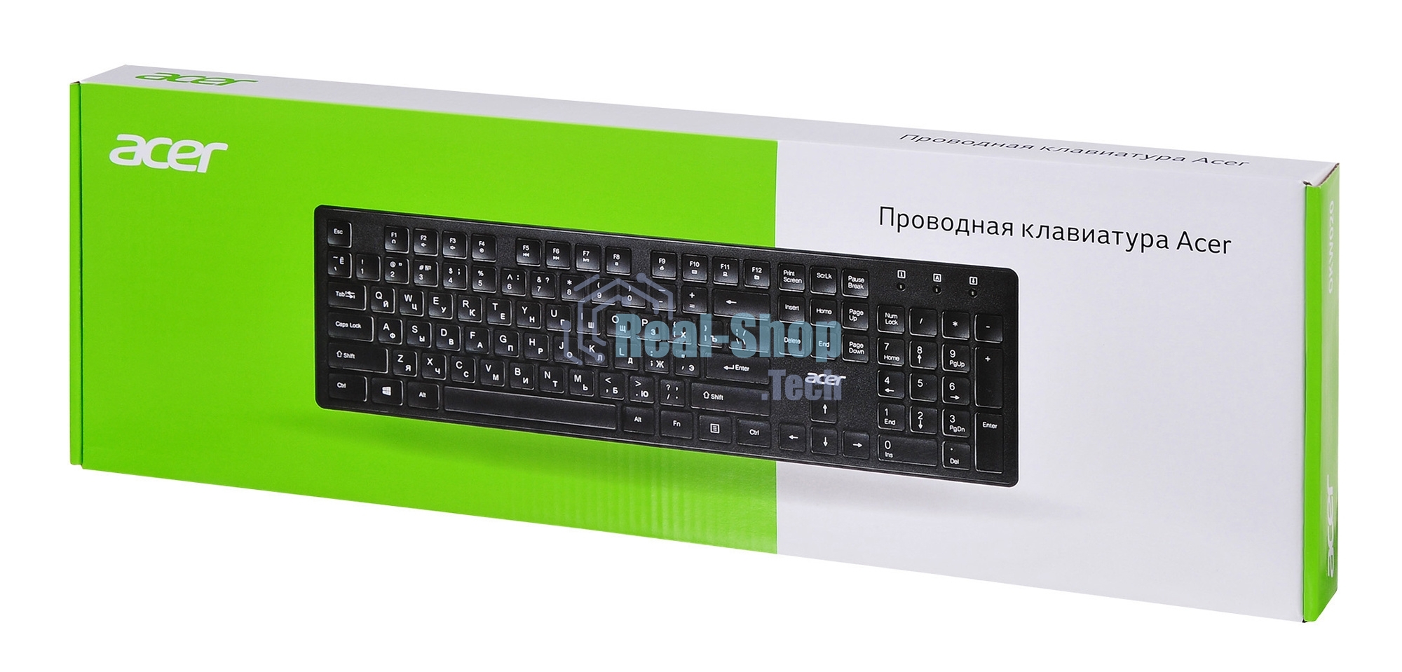 Клавиатура проводная Acer OKW020, USB, черный