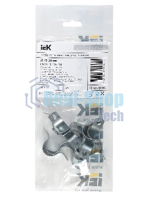 Скоба IEK CMAT11-19-010 двухлапковый 19мм оцинкованная сталь белый (упак.: 10 шт)