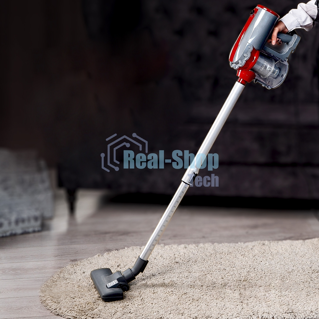 Пылесос вертикальный Galaxy GL 6255 серый/красный, питание от сети, 150 Вт, уборка сухая, пылесборник 0.8 л