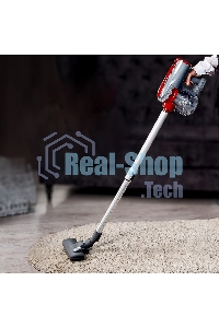 Пылесос вертикальный Galaxy GL 6255 серый/красный, питание от сети, 150 Вт, уборка сухая, пылесборник 0.8 л