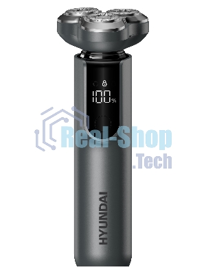 Электробритва роторная Hyundai H-SH8080 реж.эл.:3 питан.:аккум. серебристый