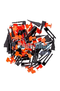 Система выравнивания плитки Сибртех (СВП), комплект: зажимы, клинья (40/40 шт) в пакете