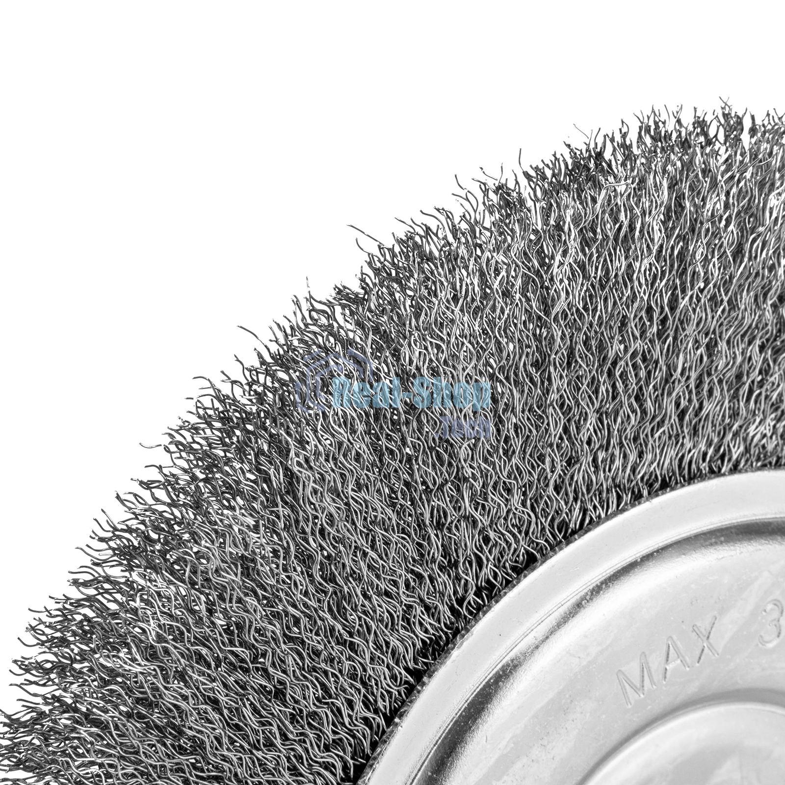 Щетка для УШМ Сибртех, 200 мм, посадка 22,2 мм, плоская, витая проволока