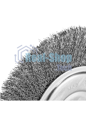 Щетка для УШМ Сибртех, 200 мм, посадка 22,2 мм, плоская, витая проволока