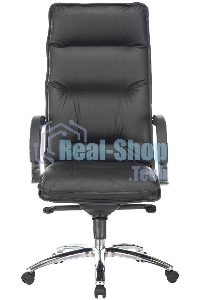 Кресло руководителя Бюрократ T-9927SL черный, кожа, крестовина металл хром