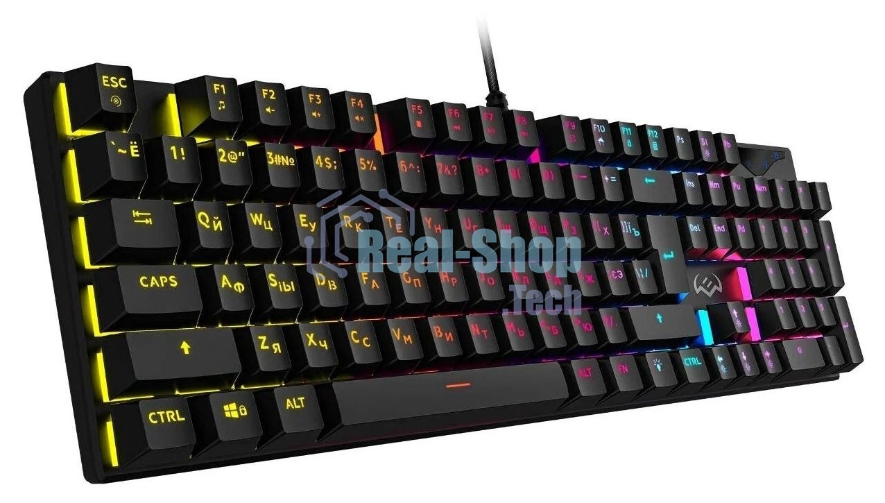 Клавиатура проводная игровая Sven KB-G9300 черная (Outemu Blue switches,104кл., подсветка)