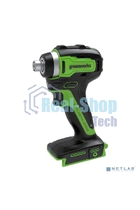 Гайковерт ударный аккумуляторный GreenWorks GD24IW200, 24v, 200 Нм, без АКБ и ЗУ (3803607)