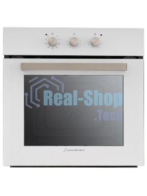 Встраиваемая электрическая духовка Schaub Lorenz 59.5х59.5x61 см, 58л, 9 режимов работы, механические переключатели, механический таймер, белая эмаль/ручки цвета нержавеющая сталь
