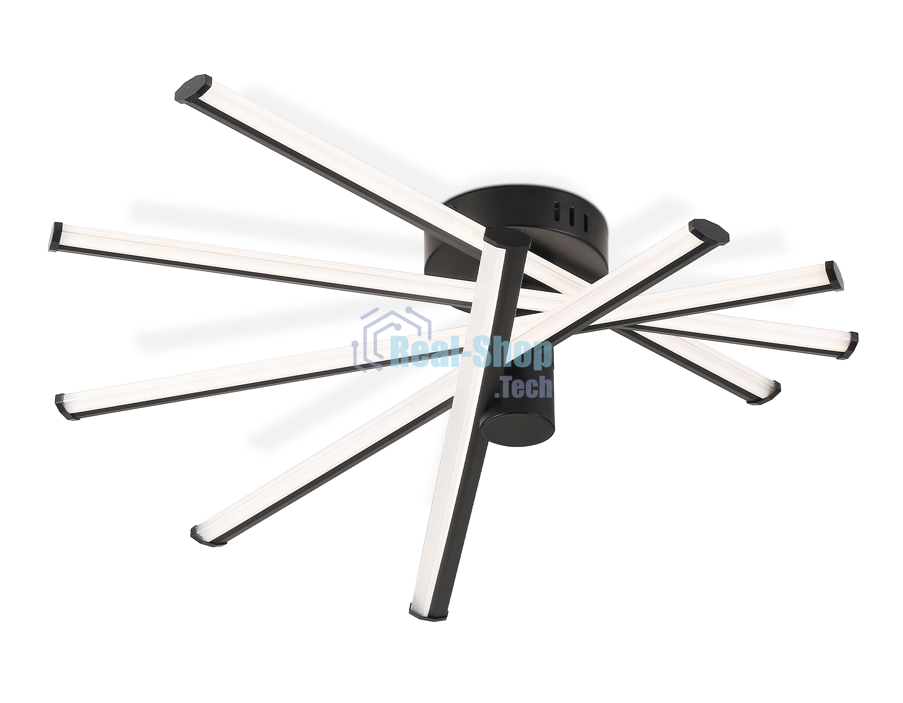 Потолочный светодиодный светильник Ambrella light FL6222 BK черный 70W 3000K-6400K 605*605*170 (ПДУ ИК)