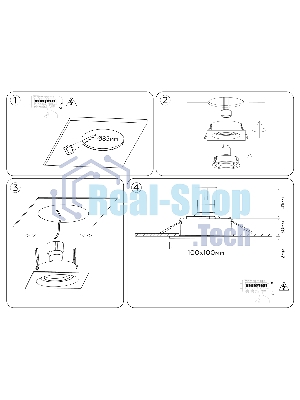 Встраиваемый поворотный точечный светильник Ambrella light TN102757 WH белый IP20 GU5.3 100*100*32