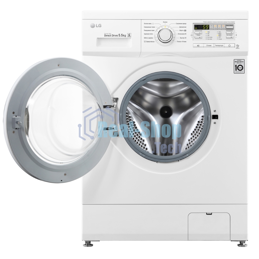 Стиральная машина LG F10B8MD белая, загрузка фронтальная 5.5кг, 1000 об/мин., класс: A