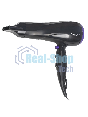 Фен для волос Galaxy Line GL 4332, черный, 2000 Вт, 2 скорости потока воздуха, 3 температурных режима, функция 
