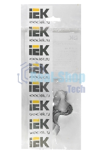 Скоба IEK CMAT11-19-010 двухлапковый 19мм оцинкованная сталь белый (упак.:10шт)