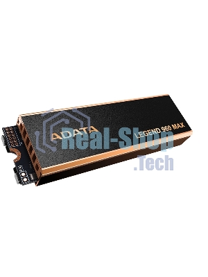 Накопитель SSD ADATA LEGEND 960 MAX, 1Tb, PCIe 4.0 x4, M.2 2280, NVMe, R/W 7400/6000, с радиатором