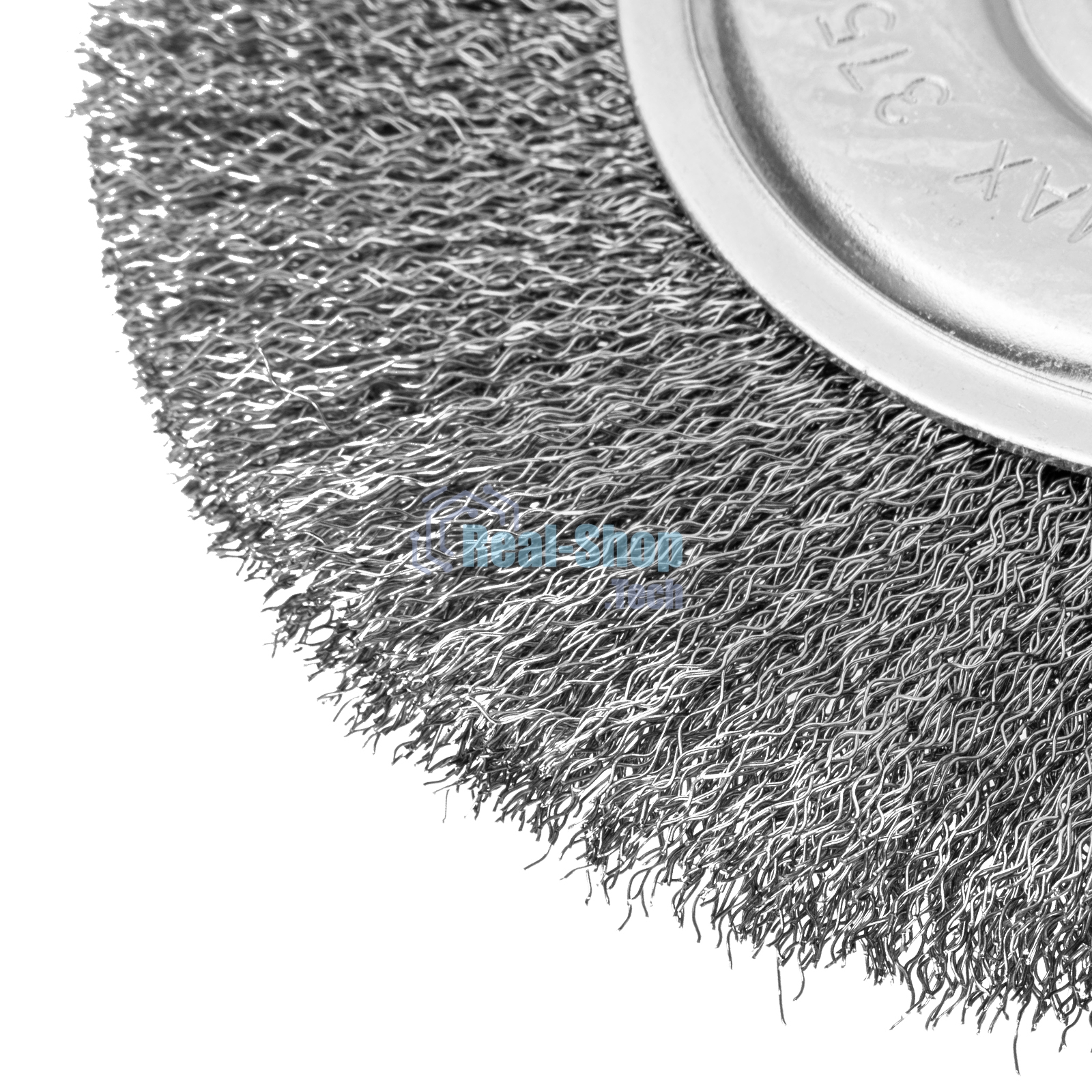 Щетка для УШМ Сибртех, 200 мм, посадка 22,2 мм, плоская, витая проволока