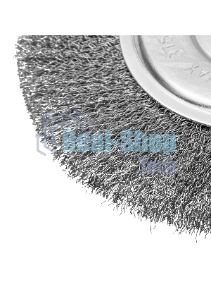 Щетка для УШМ Сибртех, 200 мм, посадка 22,2 мм, плоская, витая проволока