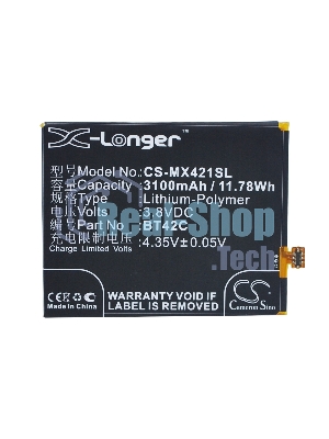 Аккумулятор CS-MX421SL BT42C для Meizu M2 Note 3.8V, 3100mAh, 11.78Wh