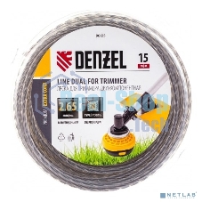 Леска для триммера Denzel двухкомпонентная квадрат 2,65мм 15 м EXTRA CORD 96125