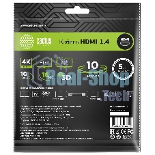 Кабель аудио-видео Cactus CS-HDMI.1.4-10 HDMI (m)/HDMI (m) 10м. позолоченные контакты черный