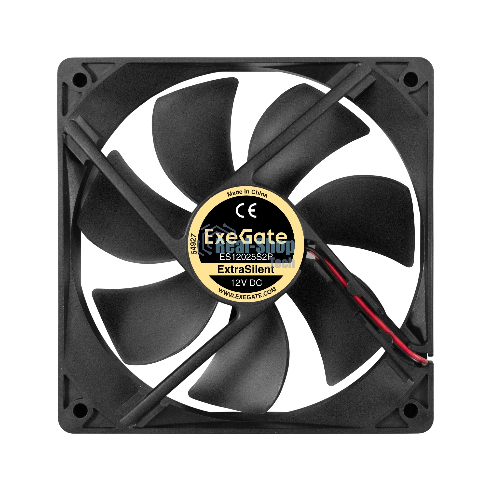 Вентилятор 12В DC ExeGate ExtraSilent ES12025S2P (120x120x25 мм, Sleeve bearing (подшипник скольжения), 2pin, 1300RPM, 22dBA)