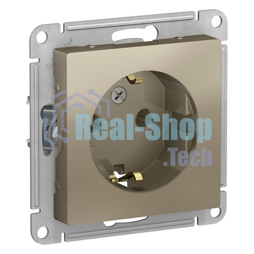 Механизм розетки 1-м СП AtlasDesign без заземл. 16А шампань SchE ATN000541