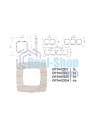 Рамка OMEGA Opera (Бежевый мрамор) 4-ая OF940304