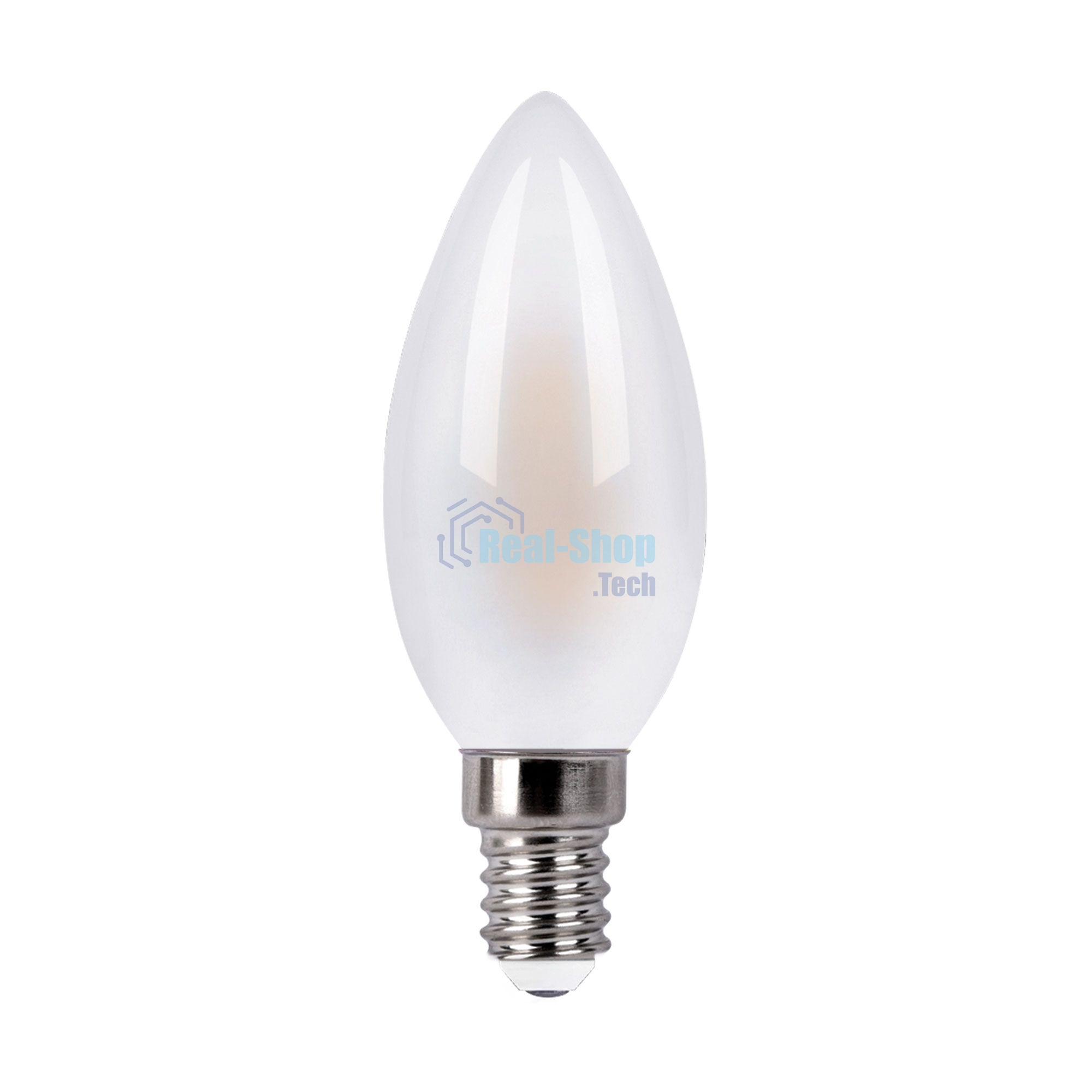 BLE1410 / Светодиодная лампа Свеча 7W 4200K E14 (C35 белый матовый)