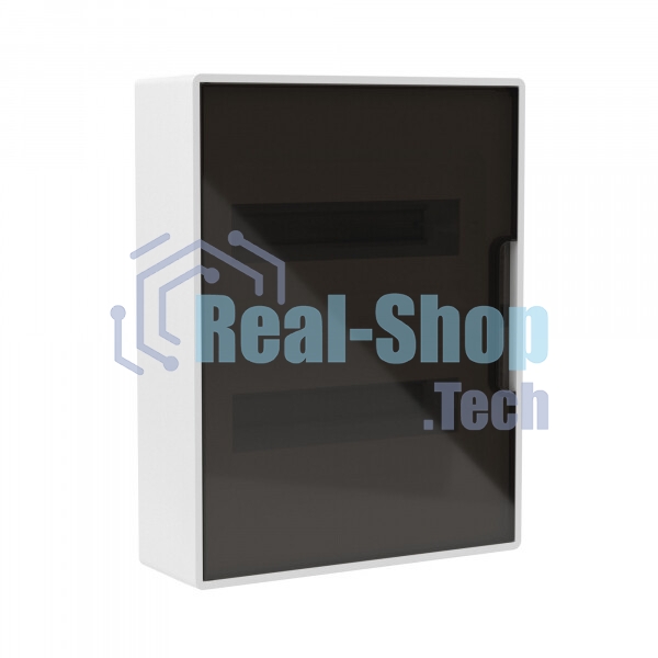 Щиток настенный DKC F24W1WD 24 мод. FRAME с тонированной дверцей с шин. PEN 2шт 8 отв. + 2шт 6 отв. бел.