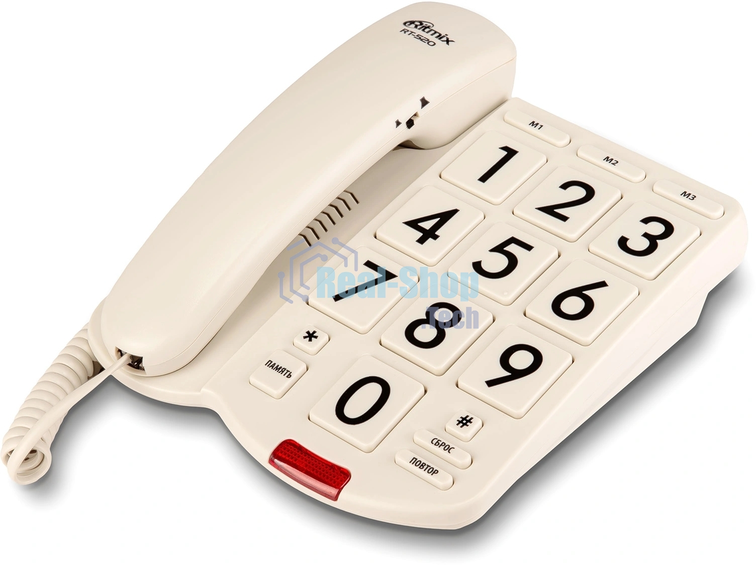 Телефон проводной Ritmix RT-520 слоновая кость