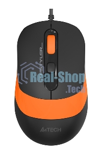 Мышь проводная A4Tech Fstyler FM10 черный/оранжевый, 1600 dpi, USB, кнопки - 4