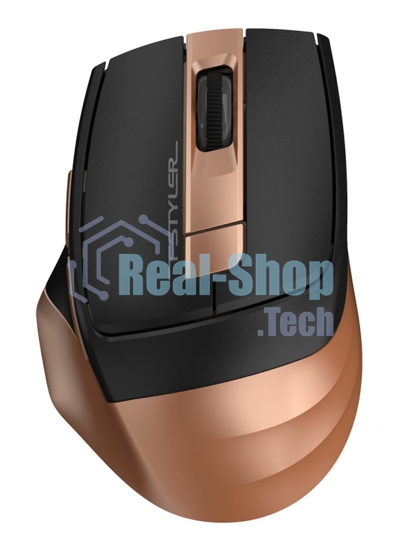 Мышь беспроводная A4Tech Fstyler FG35 золотистый/черный, 2000 dpi, радиоканал, USB, кнопки - 6