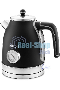 Чайник электрический Kitfort КТ-6102-1 черный с серебром