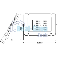Прожектор светодиодный Gauss 613100150150Вт IP65 6500к черный 1/4