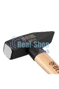 Молоток слесарный Denzel 800 г, кованый квадратный боек, буковая рукоятка