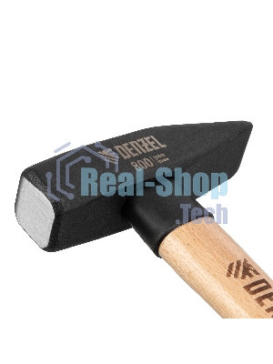 Молоток слесарный Denzel 800 г, кованый квадратный боек, буковая рукоятка