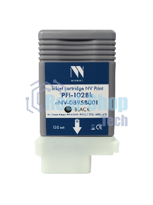 Картридж струйный NVPrint PFI-102Bk (NV-0895B001) Black для Canon ImagePROGRAF iPF500/510/600/610 (130 мл) совместимый