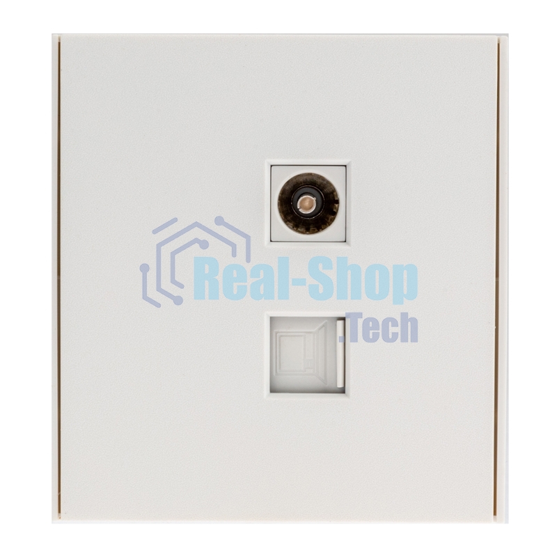 Розетка телевизионная Kranz STRONG компьютерная RJ45 кат6 + TV с/у жемчуг