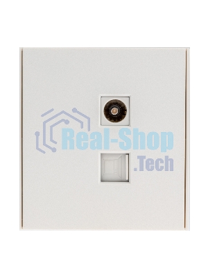 Розетка телевизионная Kranz STRONG компьютерная RJ45 кат6 + TV с/у жемчуг