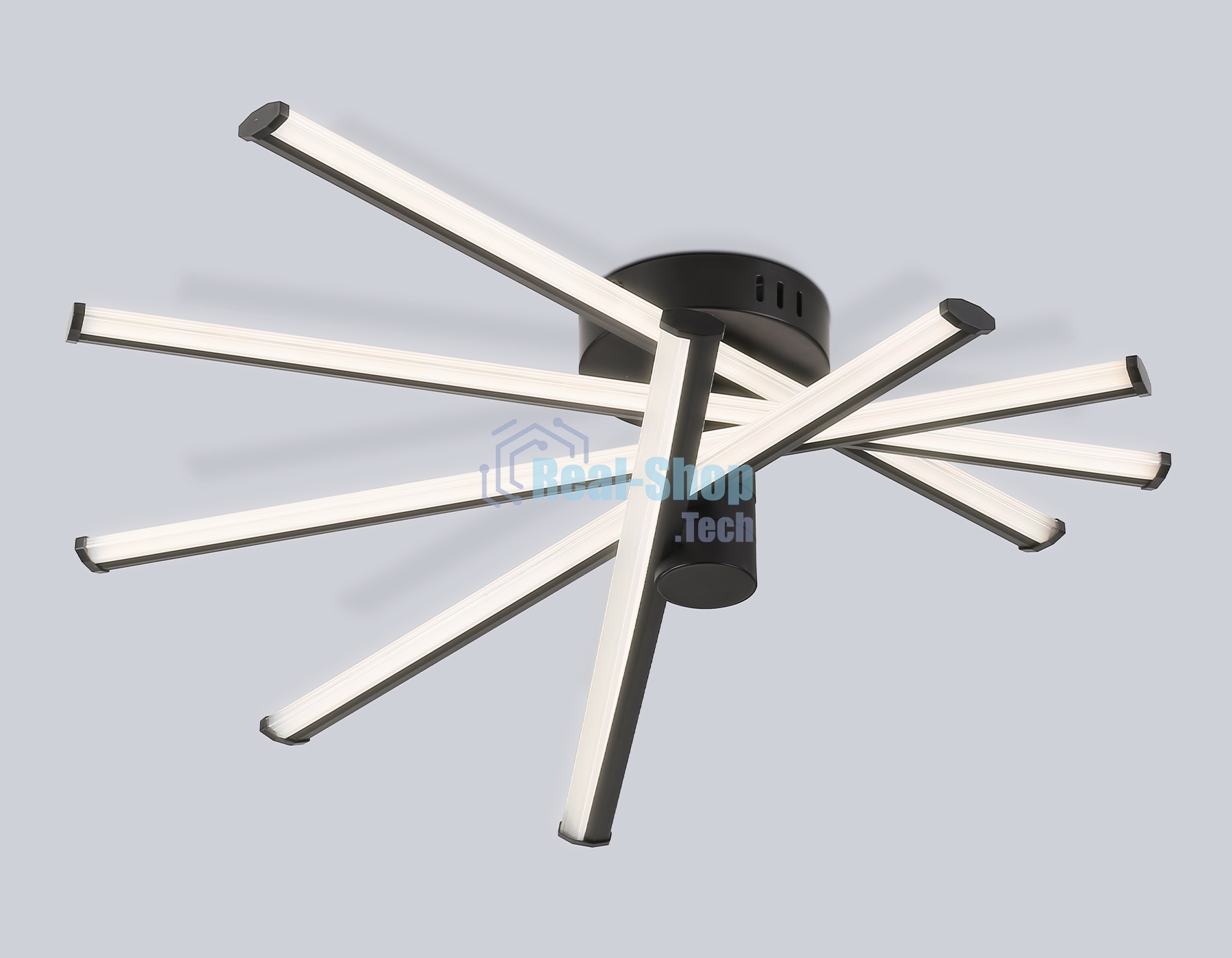 Потолочный светодиодный светильник Ambrella light FL6222 BK черный 70W 3000K-6400K 605*605*170 (ПДУ ИК)