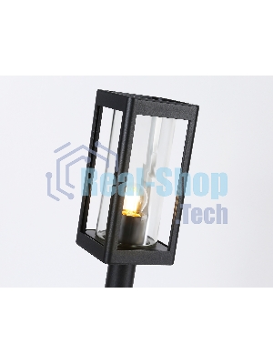 Светильник Ambrella light ST2417 BK/CL черный/прозрачный IP54 E27 max 40W 110*110*500