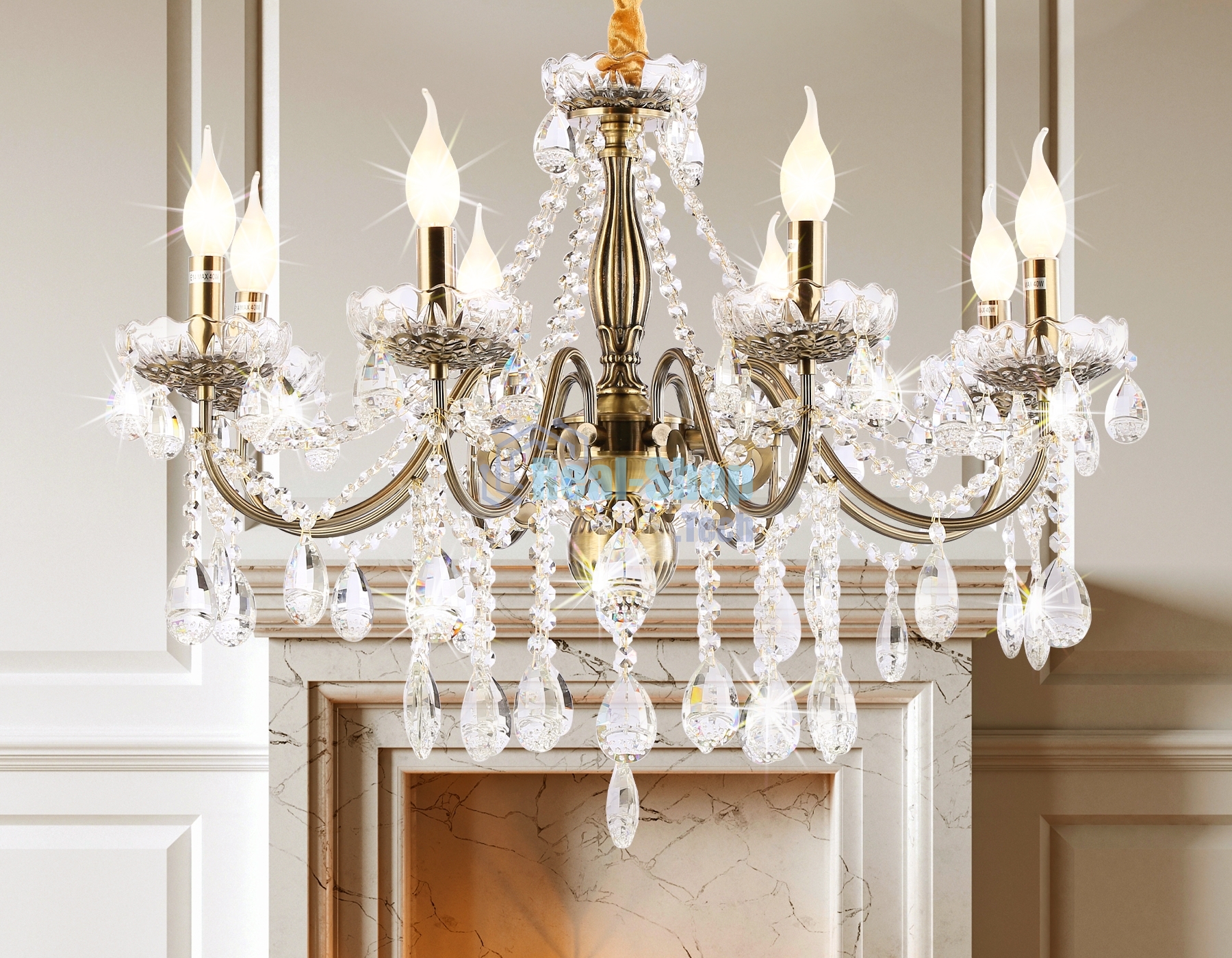 Светильник Ambrella light TR4950/8 SB/CL бронза/прозрачный E14/8 max 40W D620*585