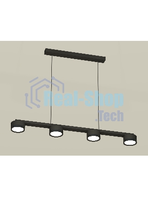 Светильник Ambrella light XB9152150/4 SBK/PBK черный песок/черный полированный GX53 (C9152, N8113)
