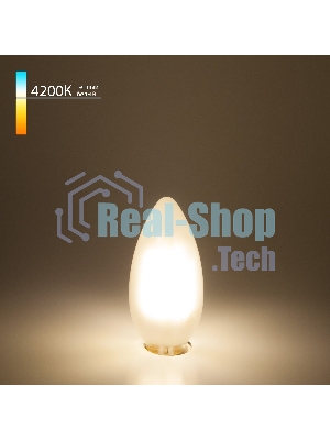 BLE1410 / Светодиодная лампа Свеча 7W 4200K E14 (C35 белый матовый)