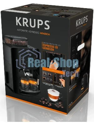Кофемашина Krups Arabica EA811810 1450Вт черный/серебристый
