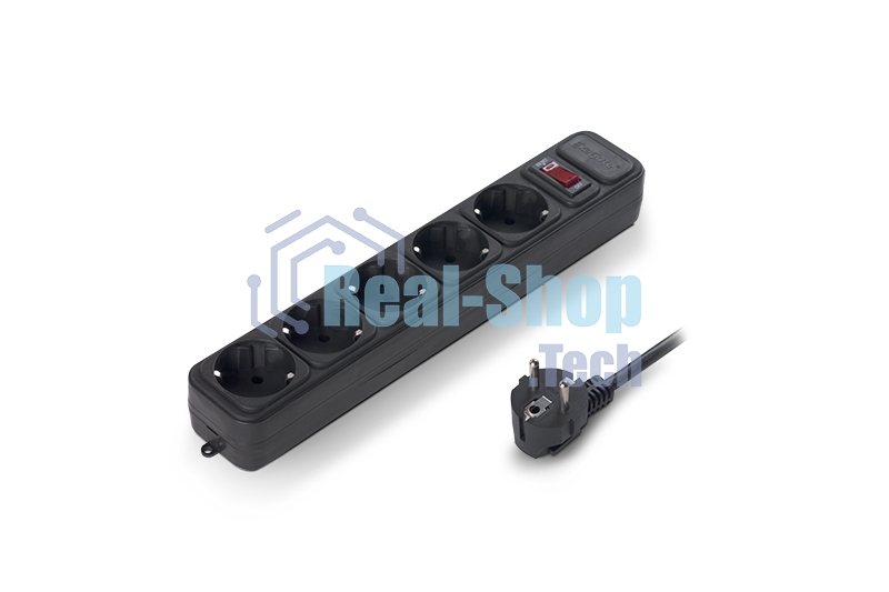 Сетевой фильтр ExeGate EX221188RUS SP-5-5B (5 розеток, 5 м, евровилка, черный)