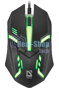 Мышь проводная Defender Hit MB-550 черный, 1600 dpi, USB, кнопки - 4