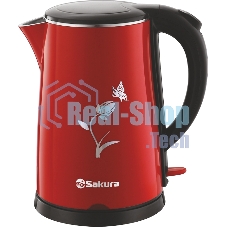 Чайник электрический Sakura SA-2159BR (1.8) красн/черн д