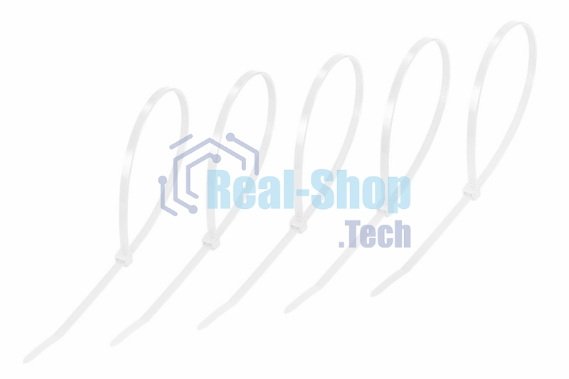 Хомут-стяжкa нeйлонoвая Rexant 300x4,8 мм, белая, упаковка 25 шт.