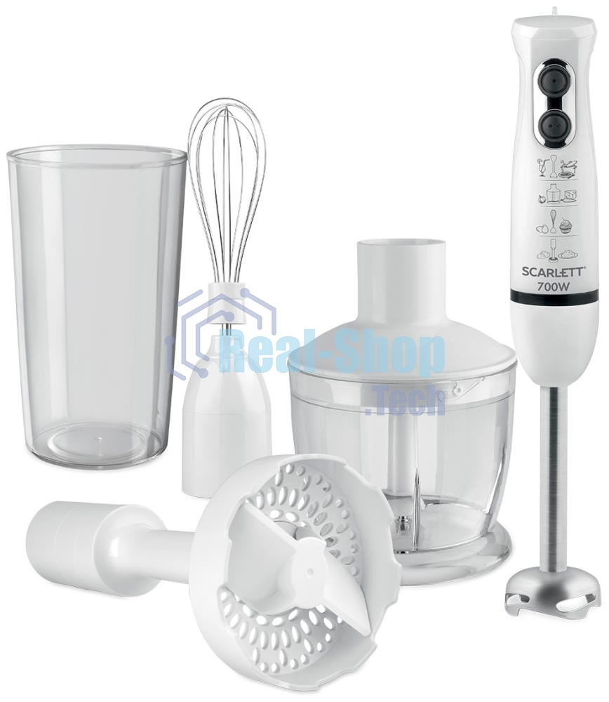 Блендер Scarlett SC-HB42M33 белый Максимальная мощность 700 Вт, 4 в 1