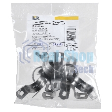 Скоба IEK CMAT11-21-010 двухлапковый 21мм оцинкованная сталь белый (упак.:10шт)